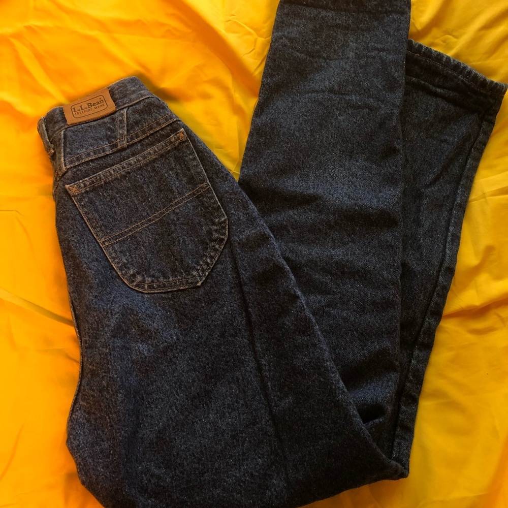 l.l. bean flannel lined jeans